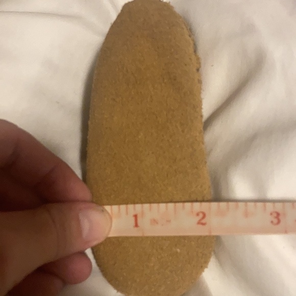 Baby Minnetonka Moccasin brown suede yellow black red braided booties with tie - Picture 14 of 15